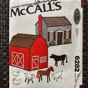 1978 McCalls # 6282 Sewing Pattern House Barn Animals- Sheep Rabbit Horse Pig